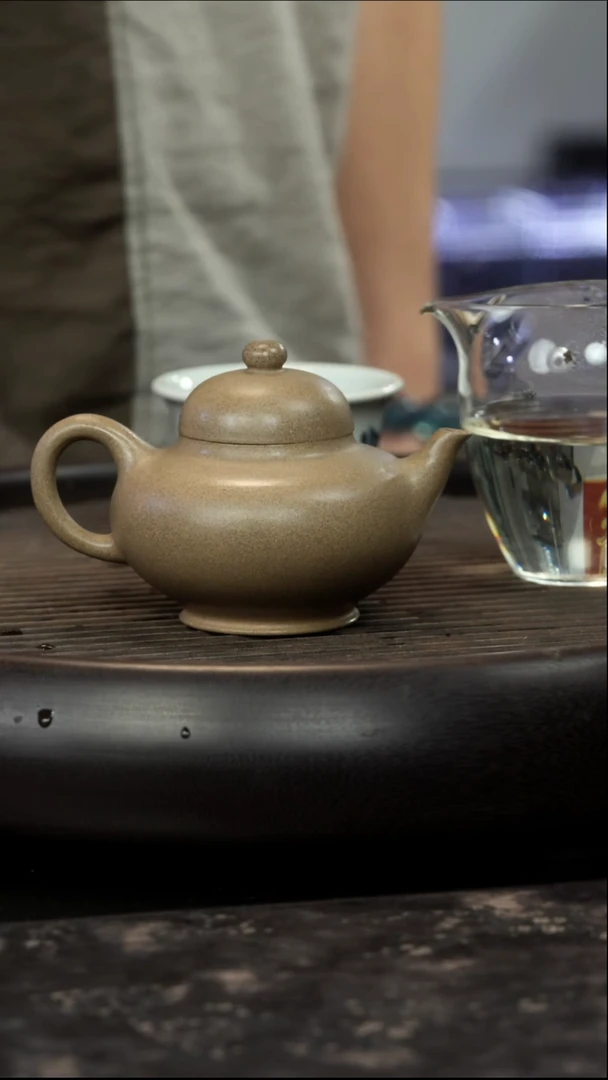 茶杯紫砂芝麻绿泥  华颖壶