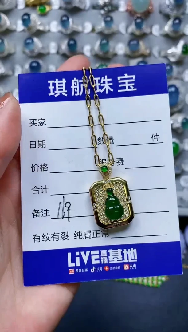 【闪购商品】翡翠颈饰银S925镶嵌0169