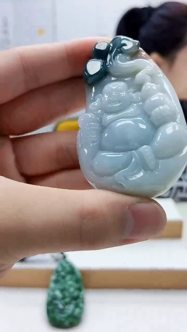 未镶嵌定制翡翠5160bb-毛货挂件27