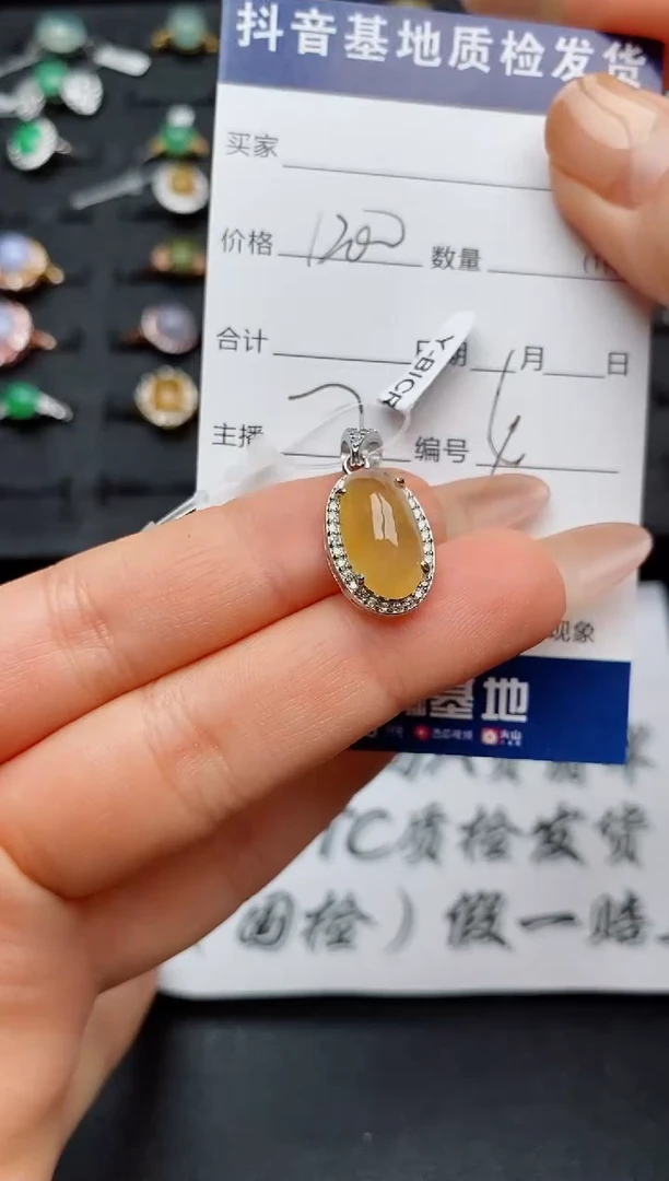 翡翠银S925镶嵌颈饰..............