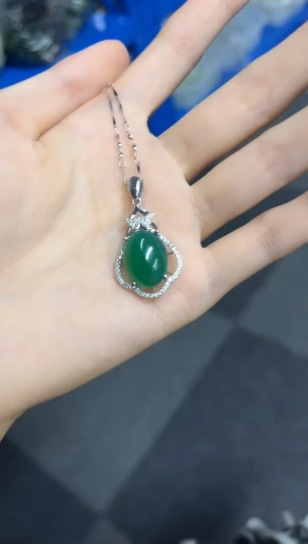 【闪购商品】玛瑙/玉髓吊坠(不含链)银S925镶嵌多样性发其一