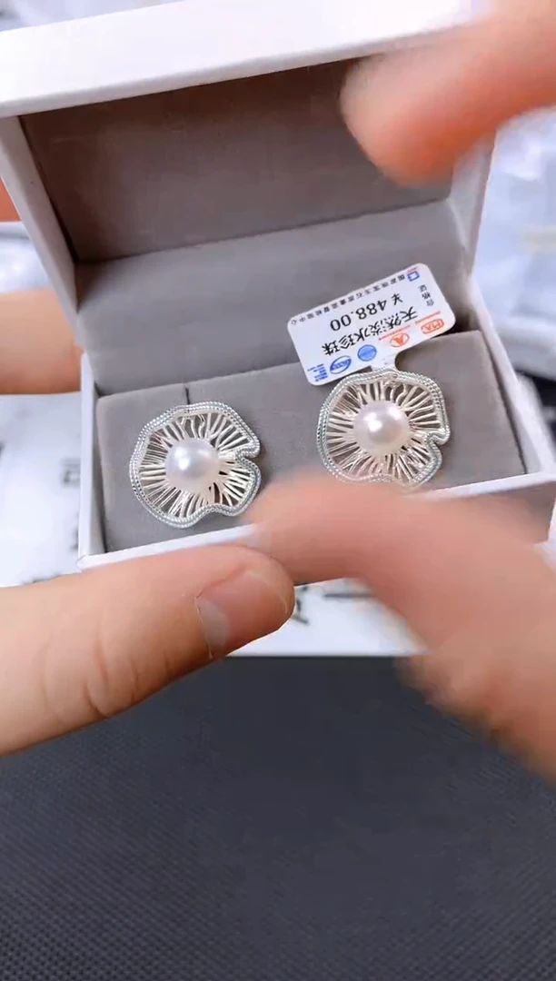 未镶嵌耳饰淡水珍珠ed1054