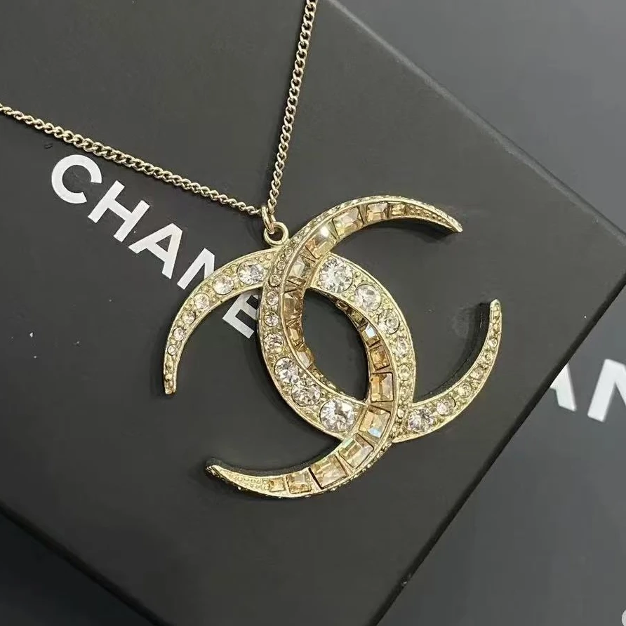 99新 Chanel/香奈儿 大双C钻项链/香选