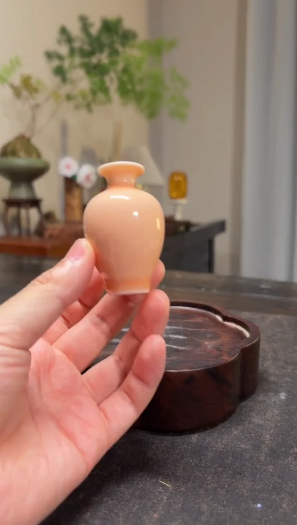 瓶插花陶瓷小花瓶中式小摆件（不含花）