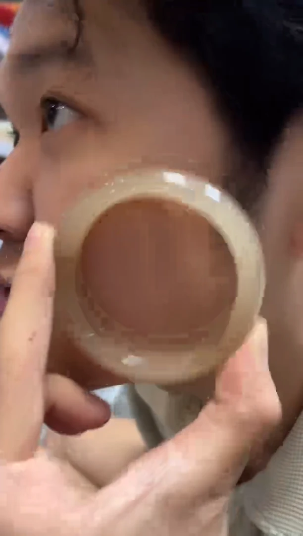 和田玉手镯未镶嵌冰藕粉正圈56