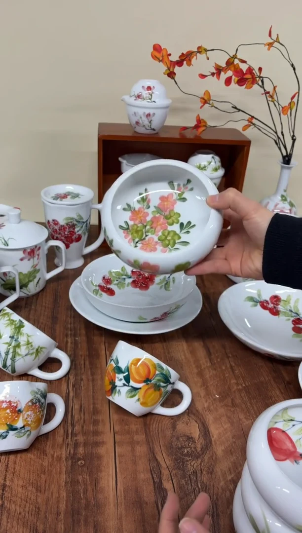 景德镇手绘釉中彩（食品级）小窝窝碗