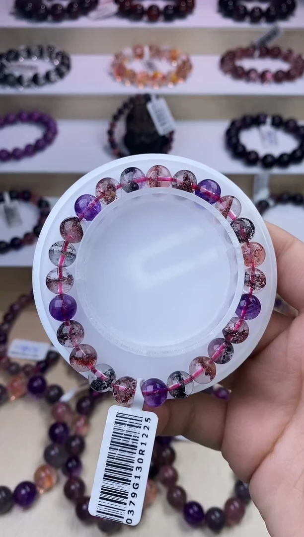 【闪购商品】水晶手链未镶嵌黑加仑超七8m+