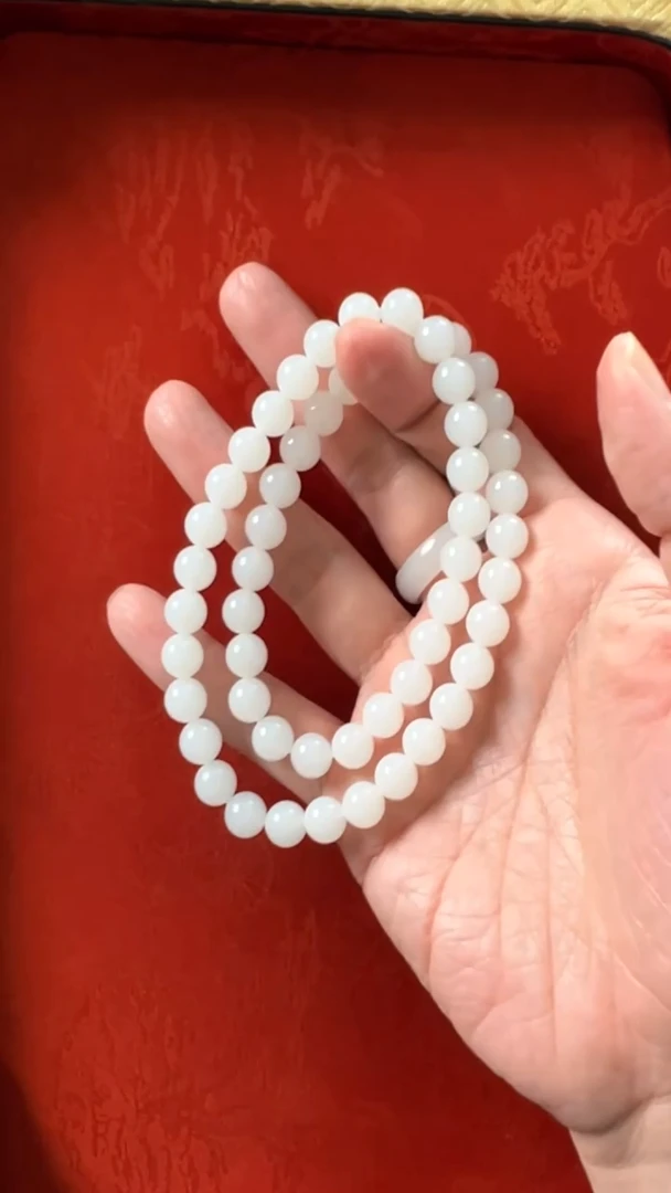 未镶嵌和田玉挂件新疆白玉妈妈链（超细）