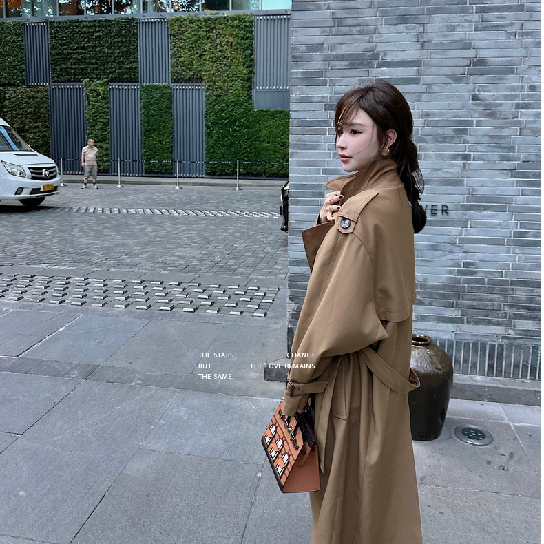 【LILYLIKES】重磅梭织斜纹 博主款大廓形法式挺括宽松长风衣