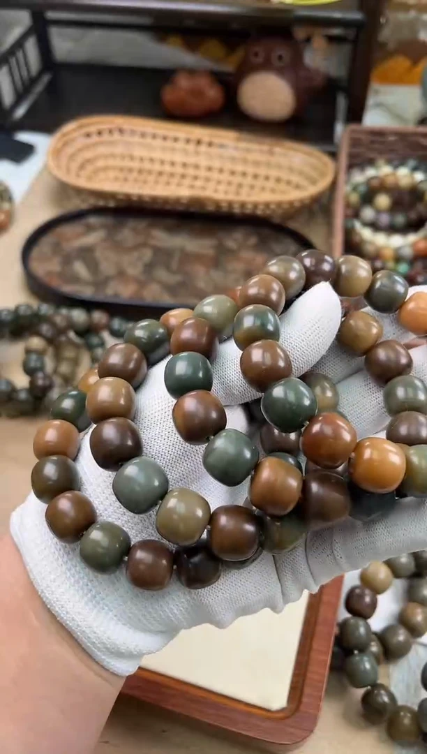 手串菩提根/象牙果a760卡15 干磨猪油膏瑕疵