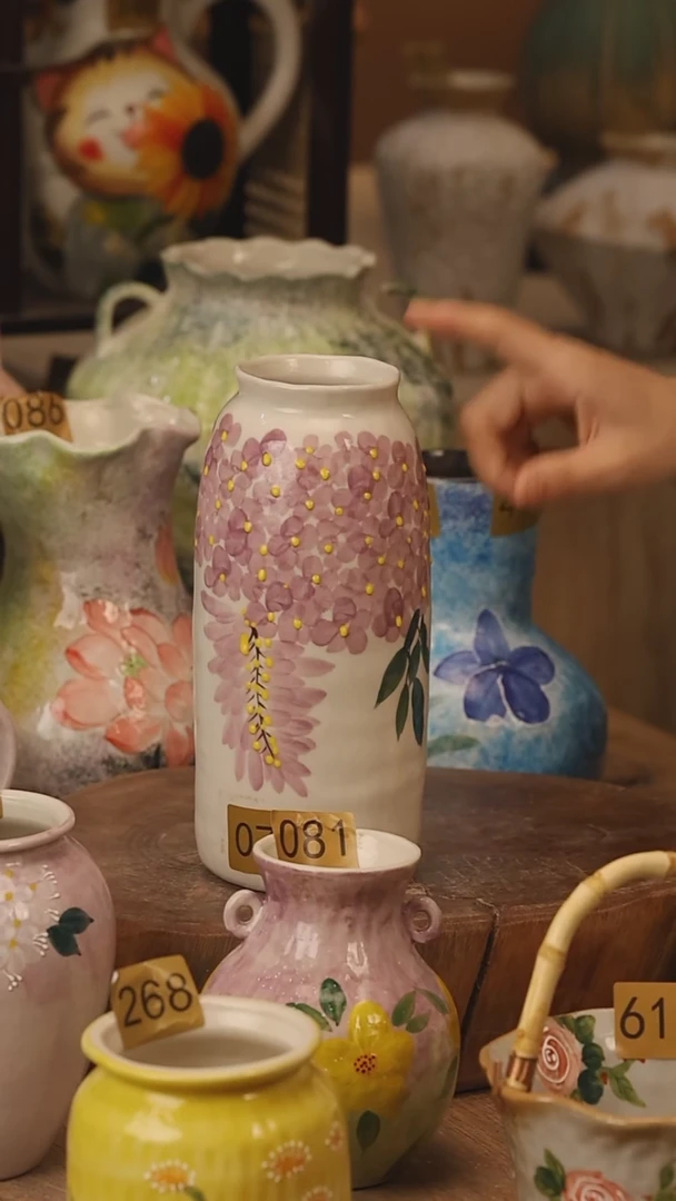 陶瓷079景德镇设计师手作花器摆件侘寂风