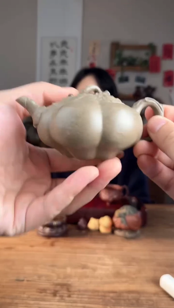 【闪购商品】紫砂茶壶瓜絮   松花泥