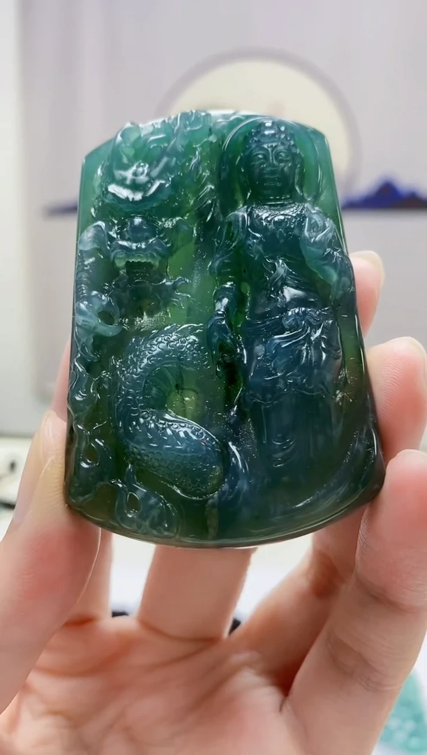 定制翡翠未镶嵌4917zm-毛货挂件73