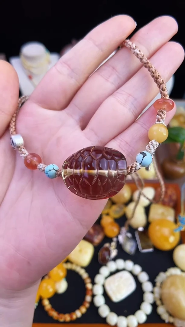 琥珀未镶嵌珠宝奇石柒月