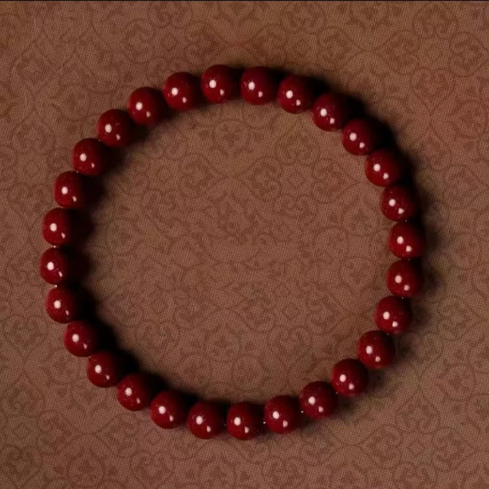 含辰砂工艺品辰砂（处理）6mm单圈手链