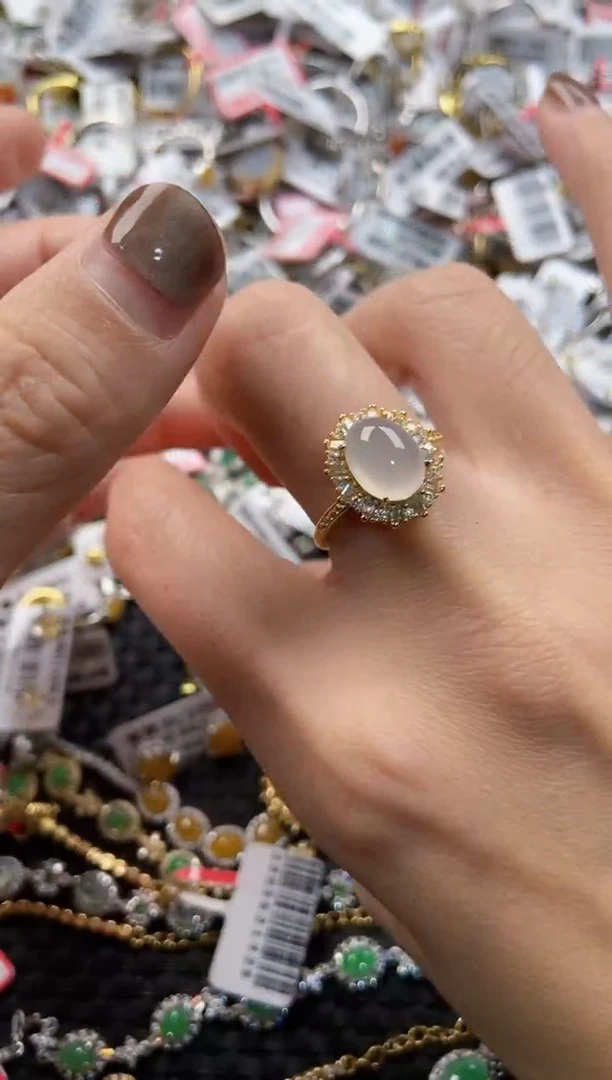 翡翠戒指银S925镶嵌?****神777--------5