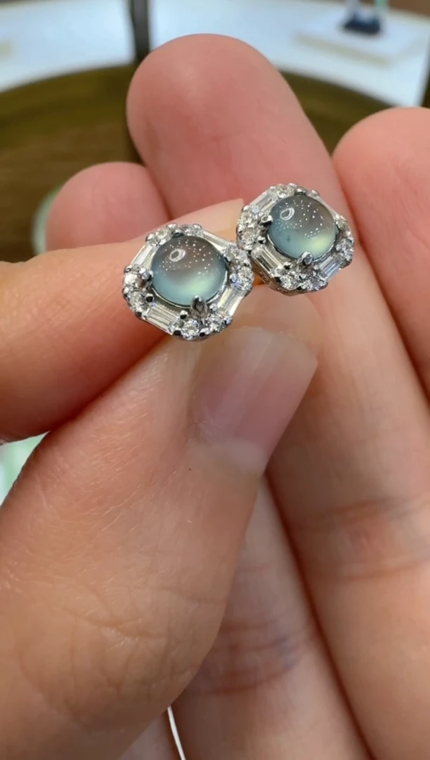 【闪购商品】翡翠耳饰银S925镶嵌多样性团购发一件