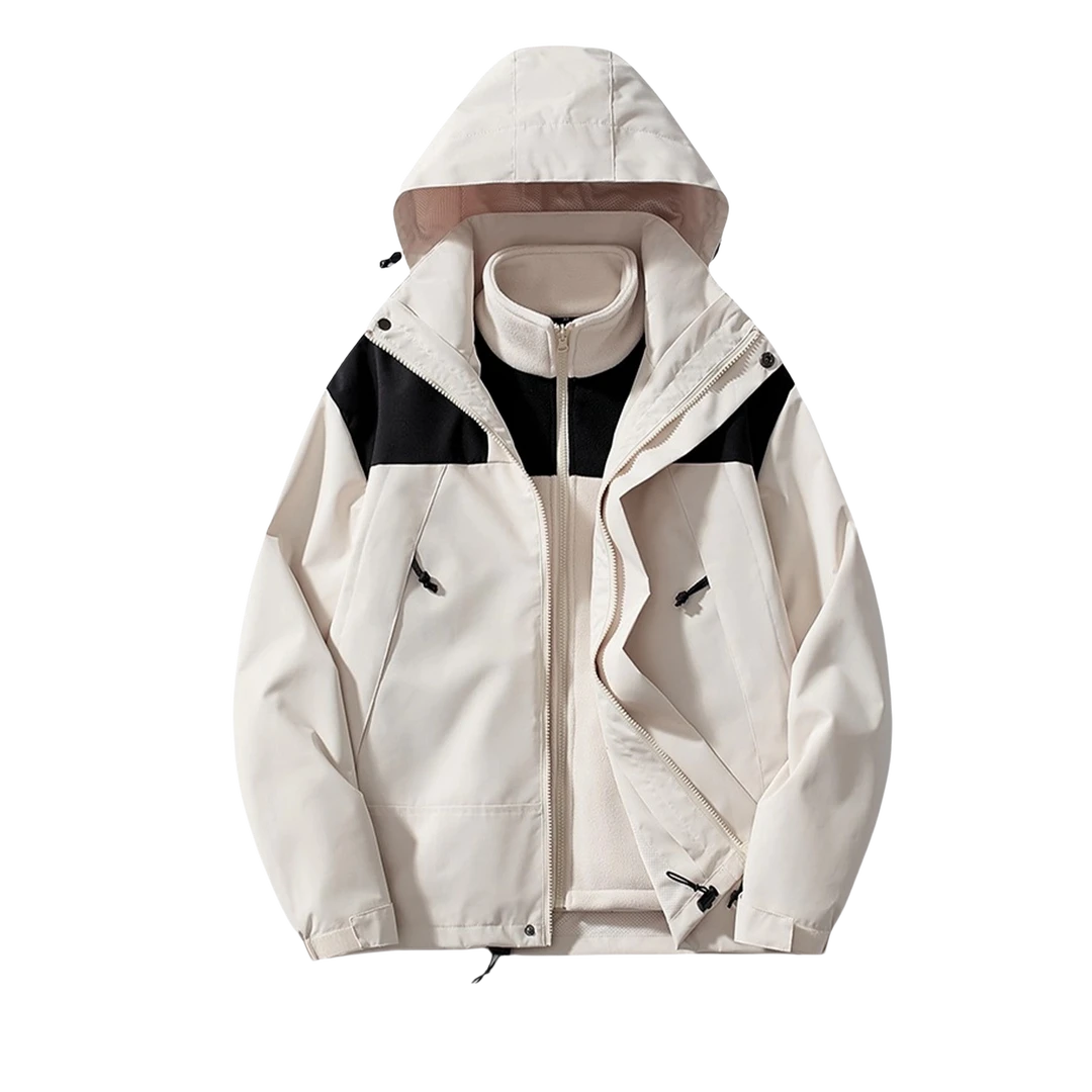 23秋冬热款三合一两件情侣登山徒步抓绒外套宽松夹克JJ