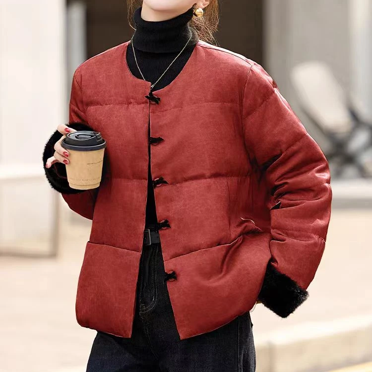 【赛姐专享  】新中式国风女士羽绒服冬季新款高端品牌厚棉袄短外套