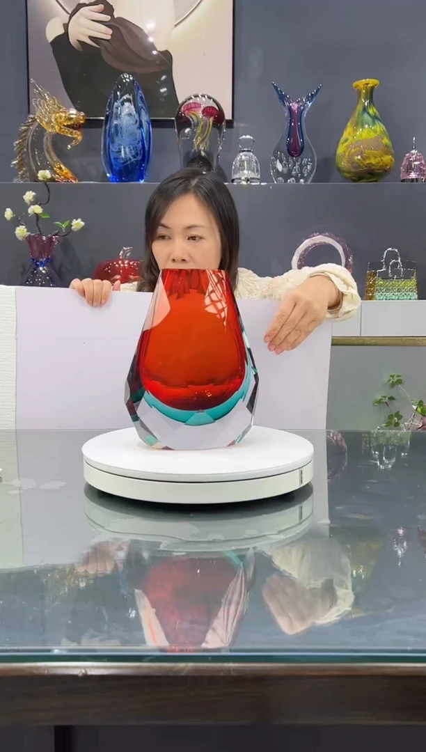 手工艺品琉璃 水晶琉璃花瓶1个