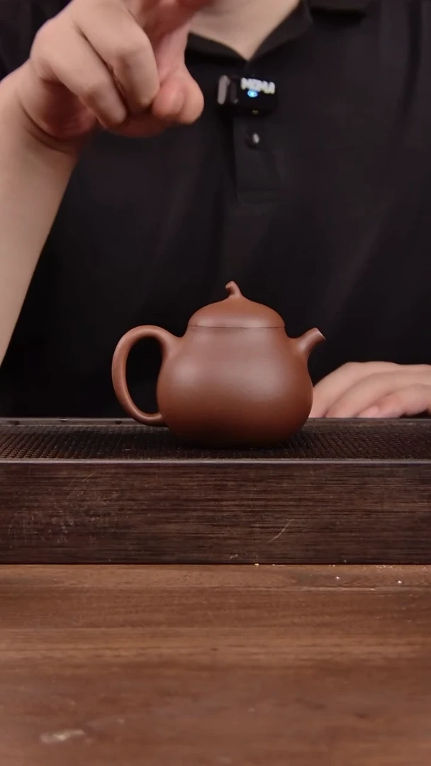 茶壶紫砂紫泥茄瓜       180CC