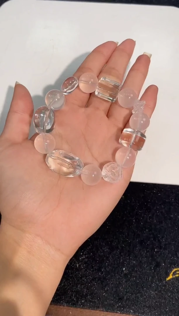 水晶手链未镶嵌1号忘忧引升级款单圈
