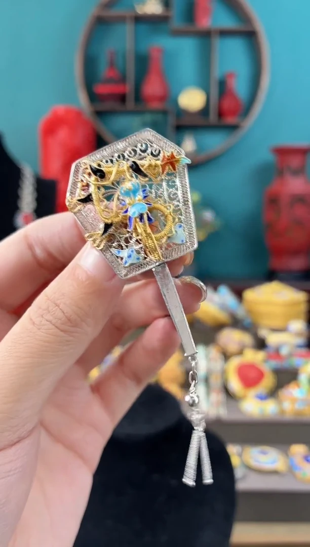 非遗手工花丝镶嵌胸针龙