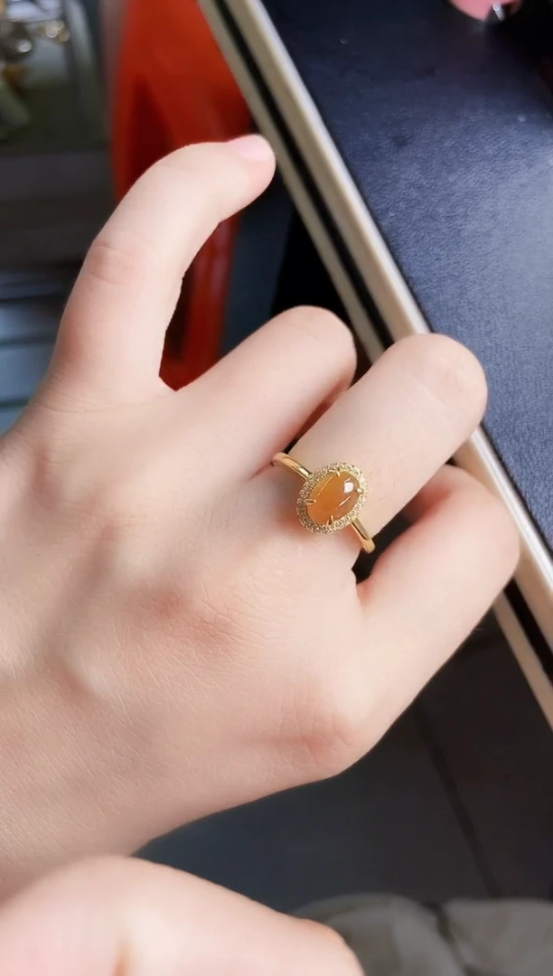 翡翠戒指银S925镶嵌456879