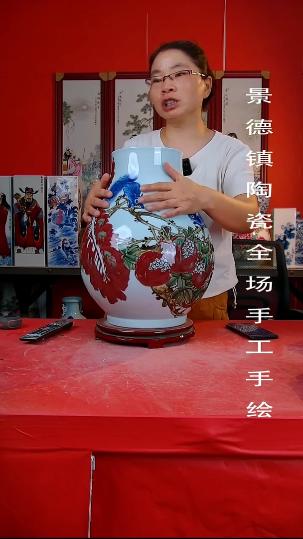 摆件景德镇陶瓷 全场手工手绘