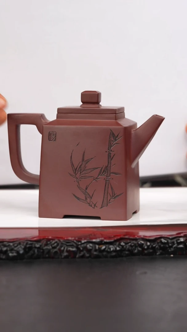 茶壶紫砂静*72 8升方,TMG,龙血砂
