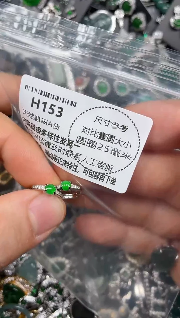 颈饰未镶嵌翡翠H153耳扣