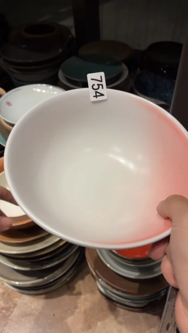 瓷片W*.754桃夭面碗1个