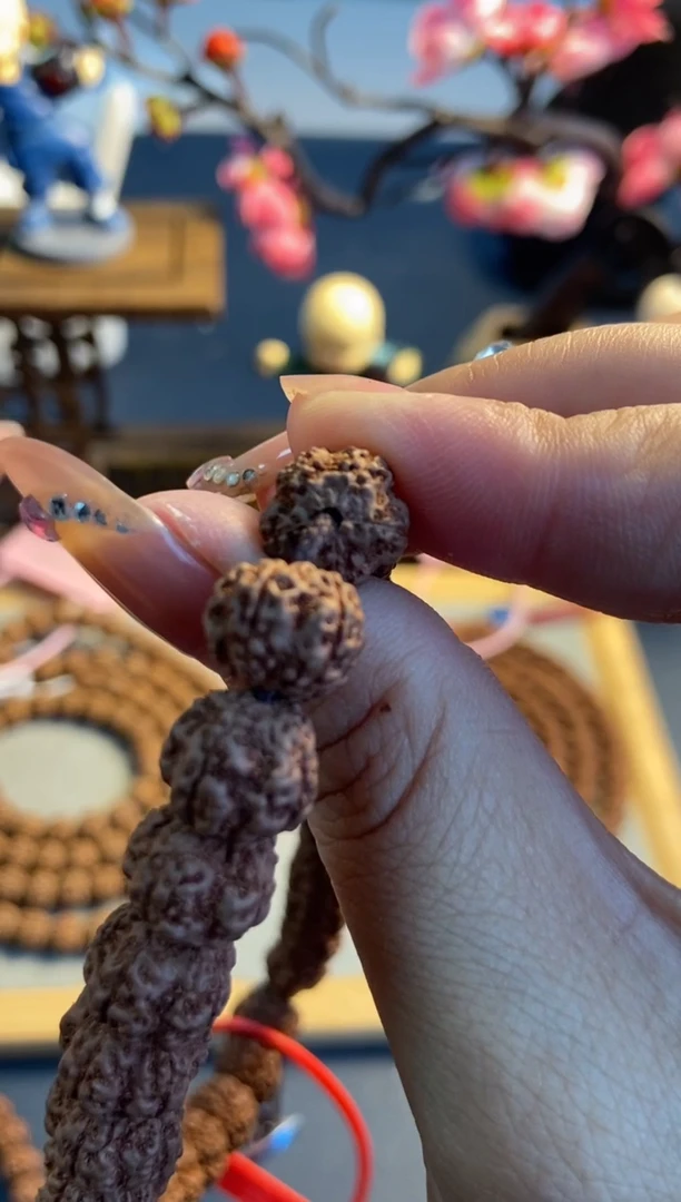 手串金刚菩提五瓣平细梅花108