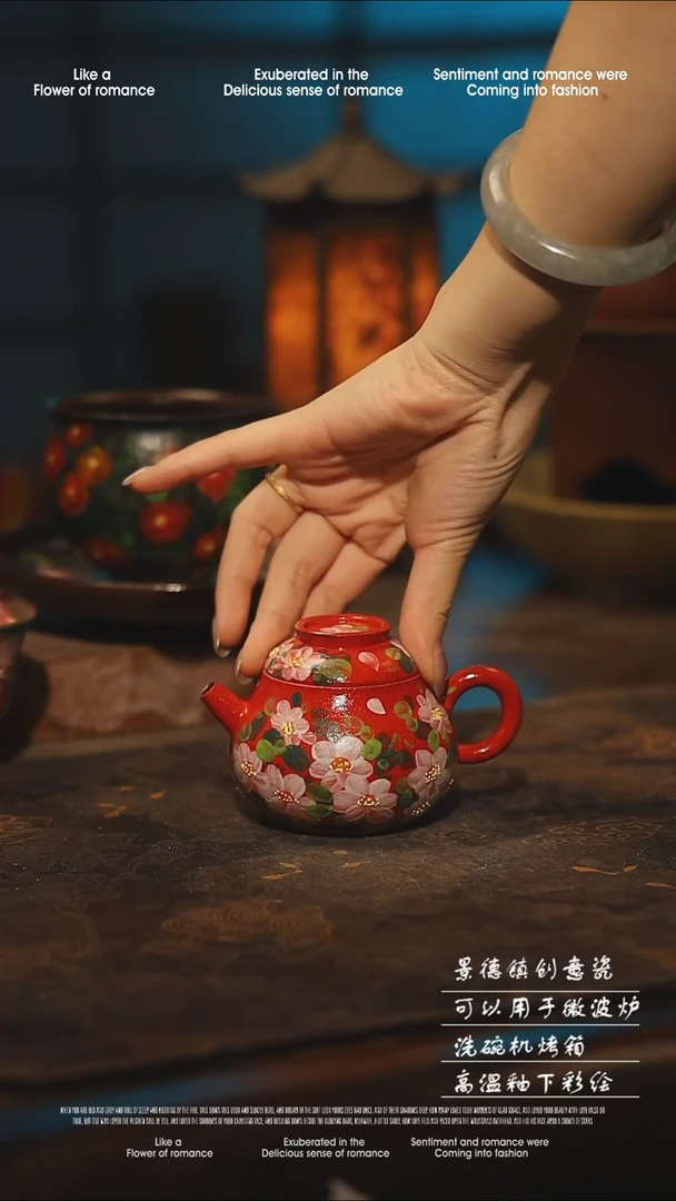 陶瓷景德镇高温釉下彩手工手绘款式