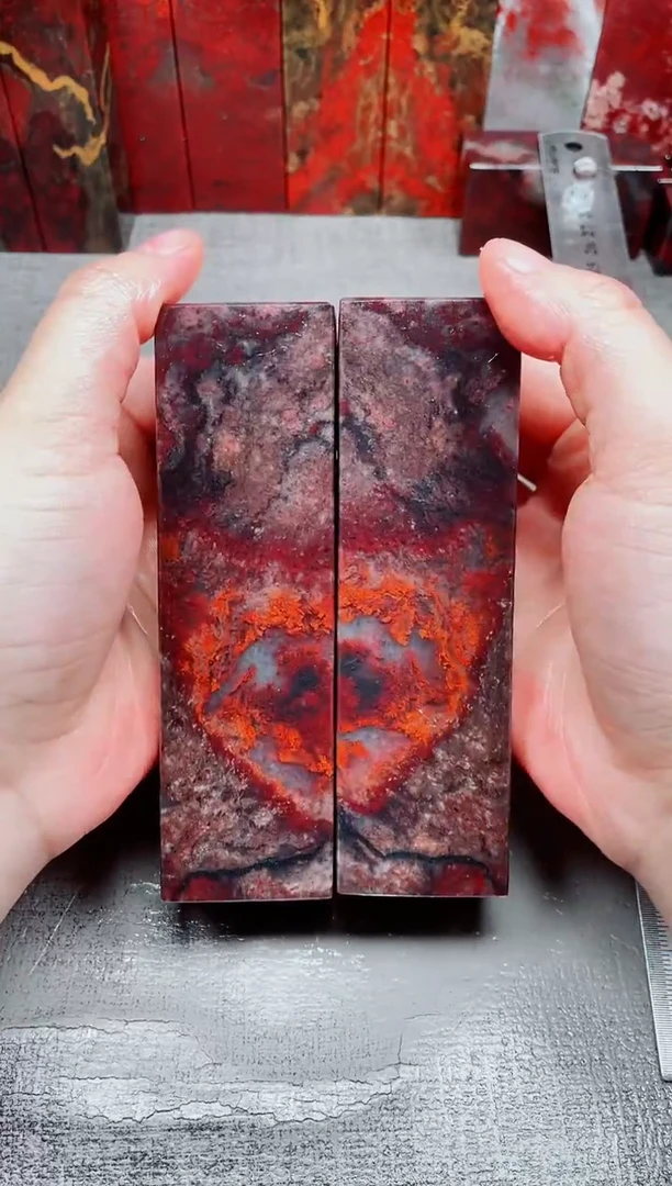 玉桂林鸡血玉素章红对章25