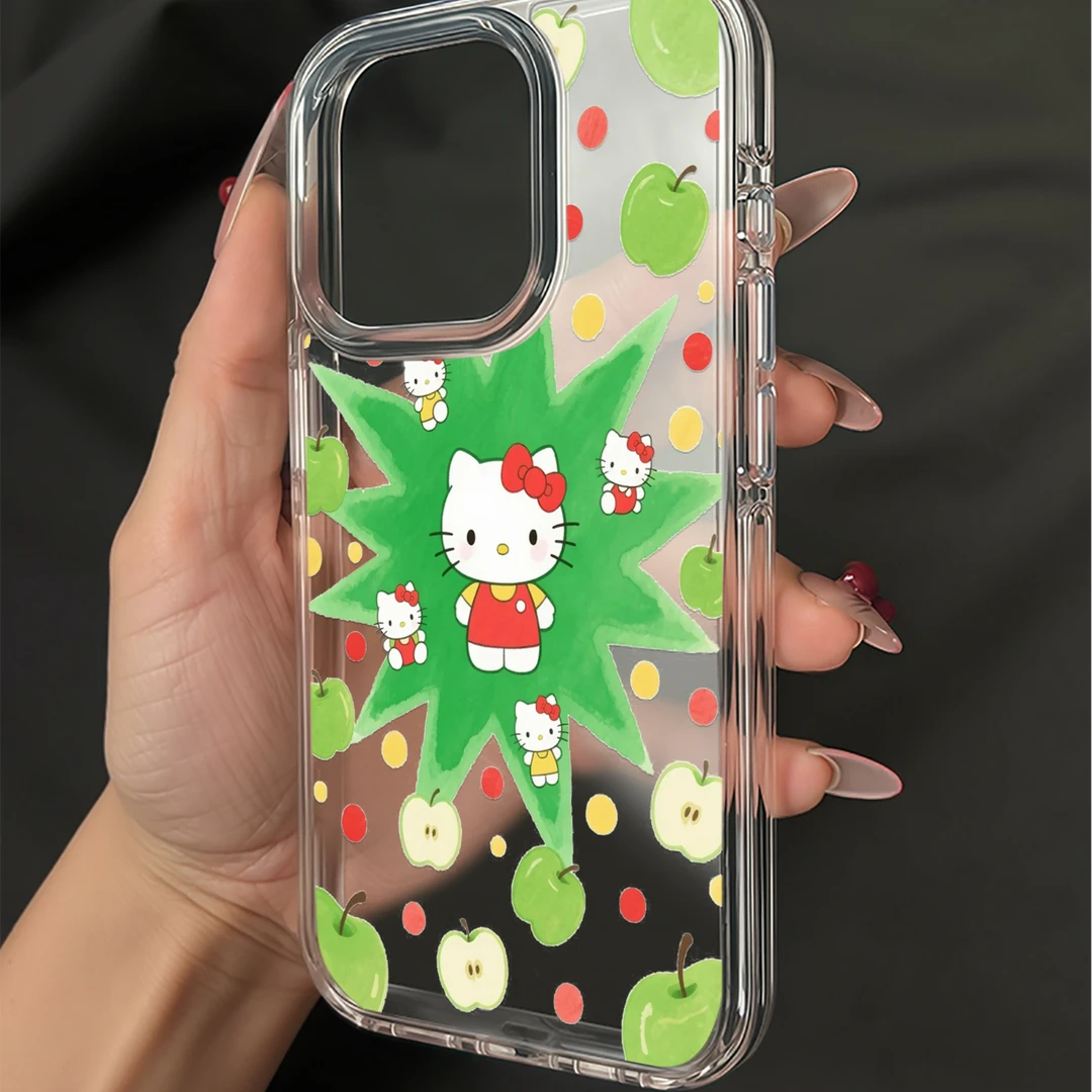 绿苹果kt猫适用苹果iPhone17pro14小米15promax华为p80手机壳创意