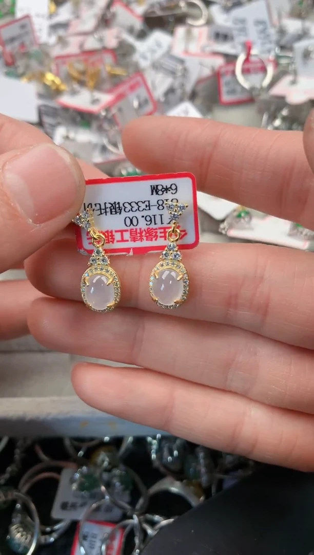 银S925镶嵌戒指翡翠777   9