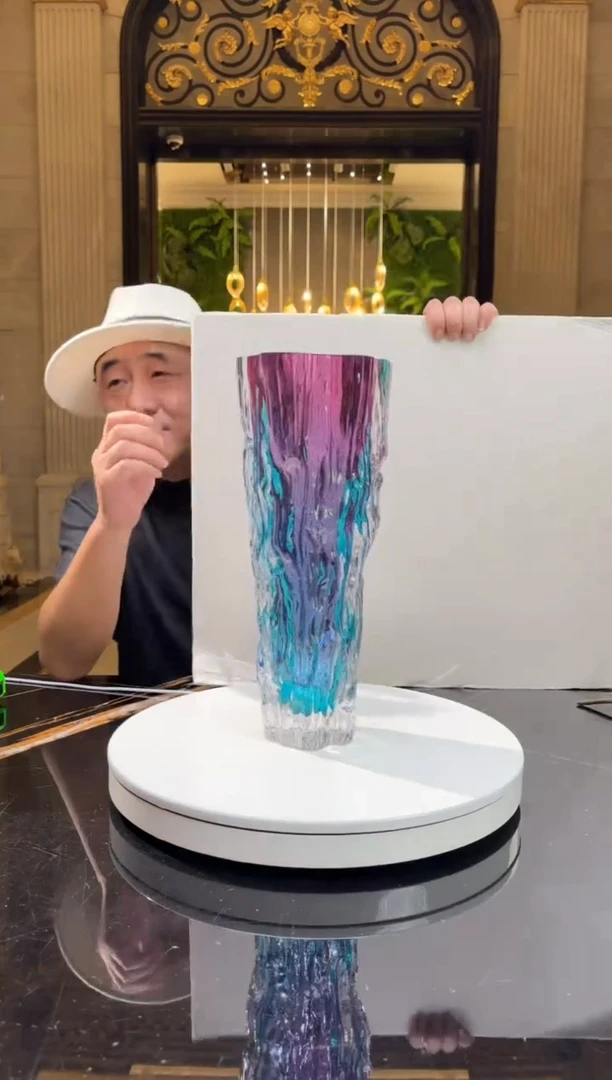 【闪购商品】摆件AJ06594紫罗兰肌理纹花器