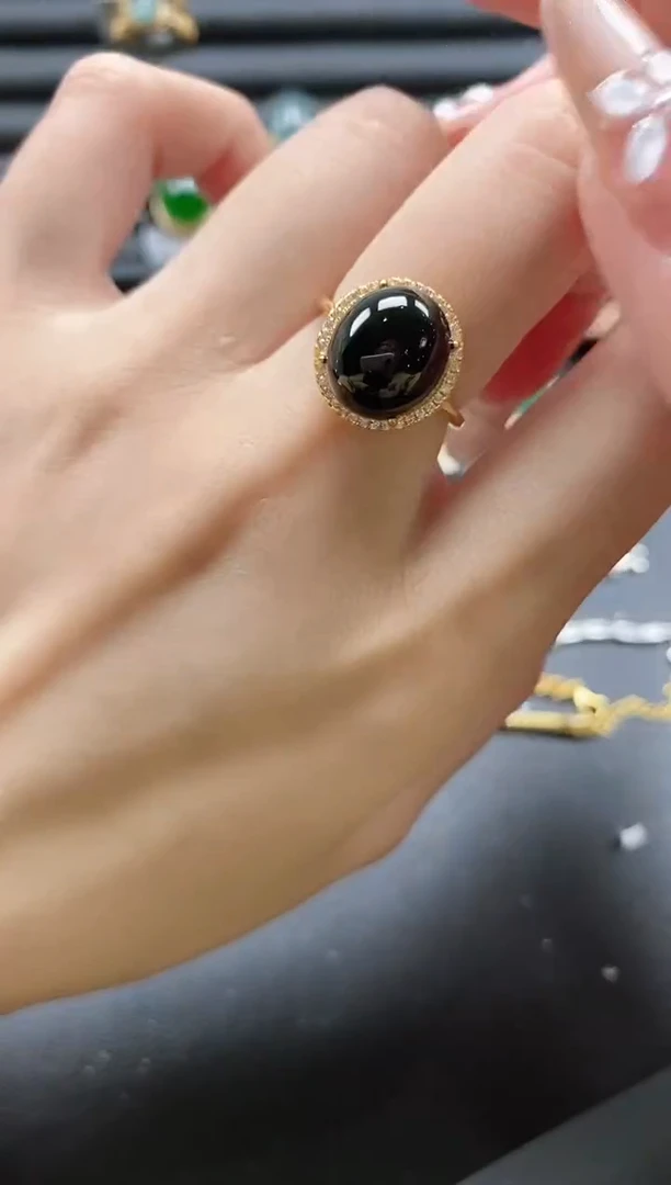 【闪购商品】翡翠戒指银S925镶嵌51151