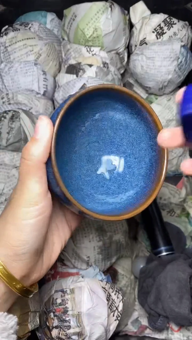 【闪购商品】茶盏回蓝 将军 盏三疯建盏茶器