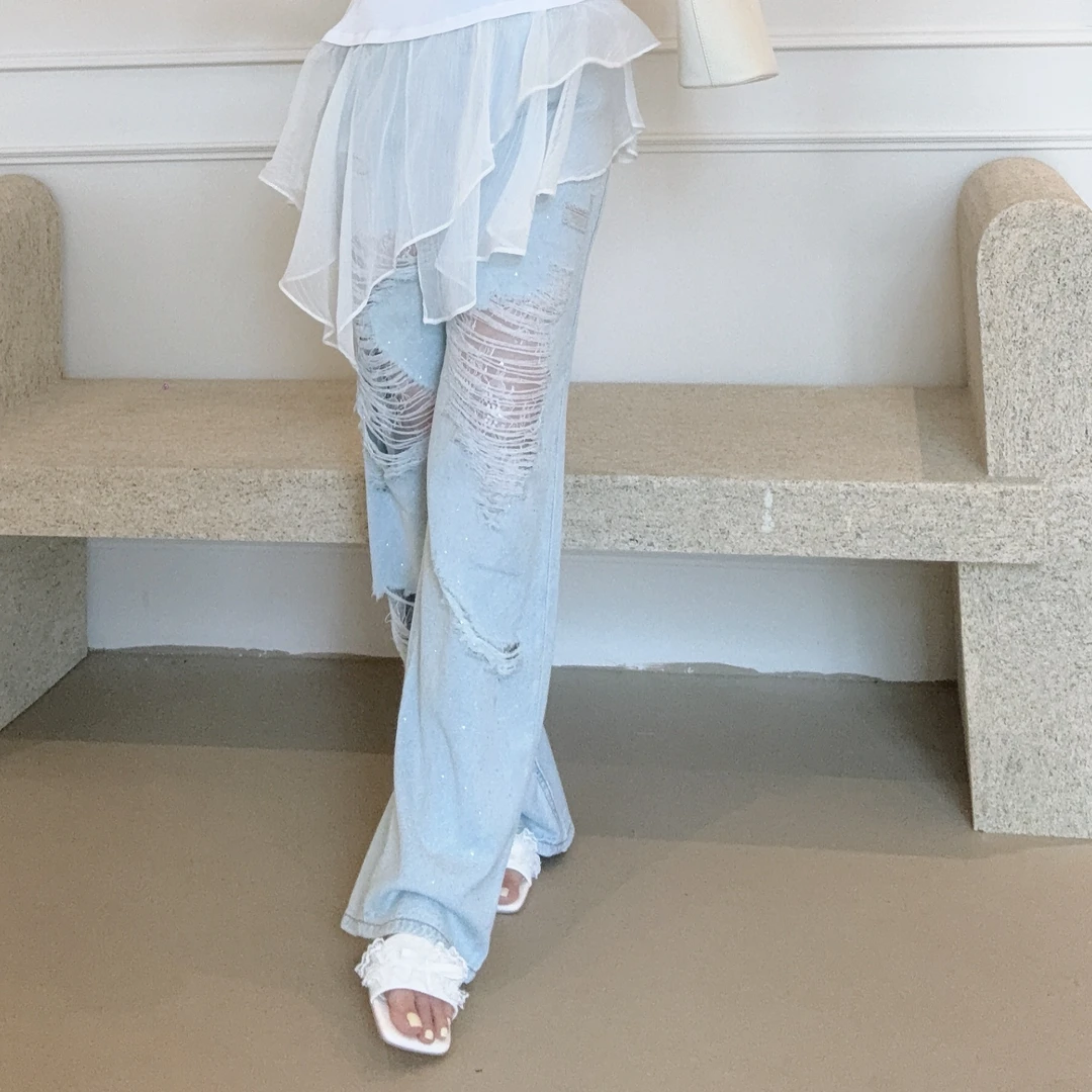 【玉林服装店】“夏装清货”长款牛仔裤102056691
