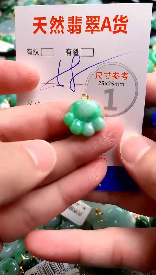 翡翠18K金镶嵌颈饰23002093