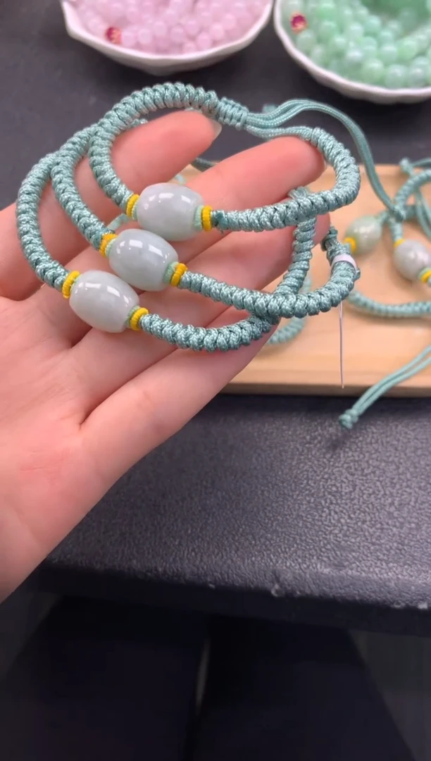 未镶嵌手绳翡翠FC569 翡翠路路通手绳 多样性发其一