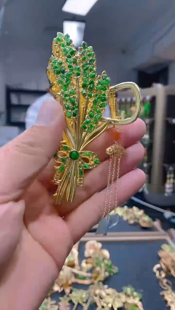 【闪购商品】翡翠耳饰合金139翡翠发簪