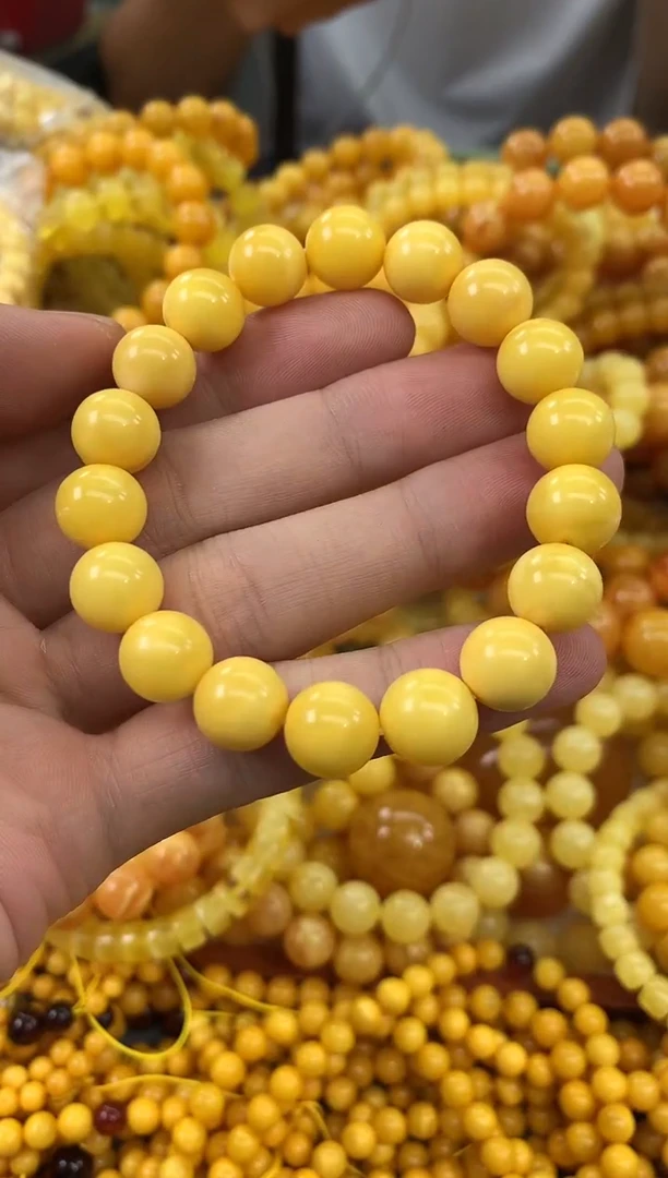 未镶嵌蜜蜡裸石手串