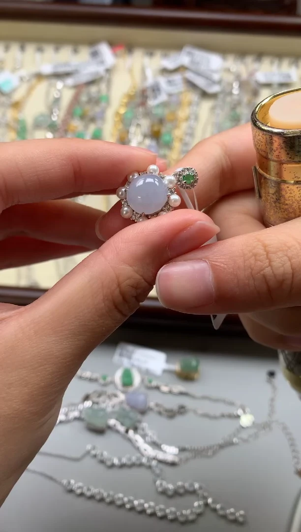 银S925镶嵌戒指翡翠吊坠10