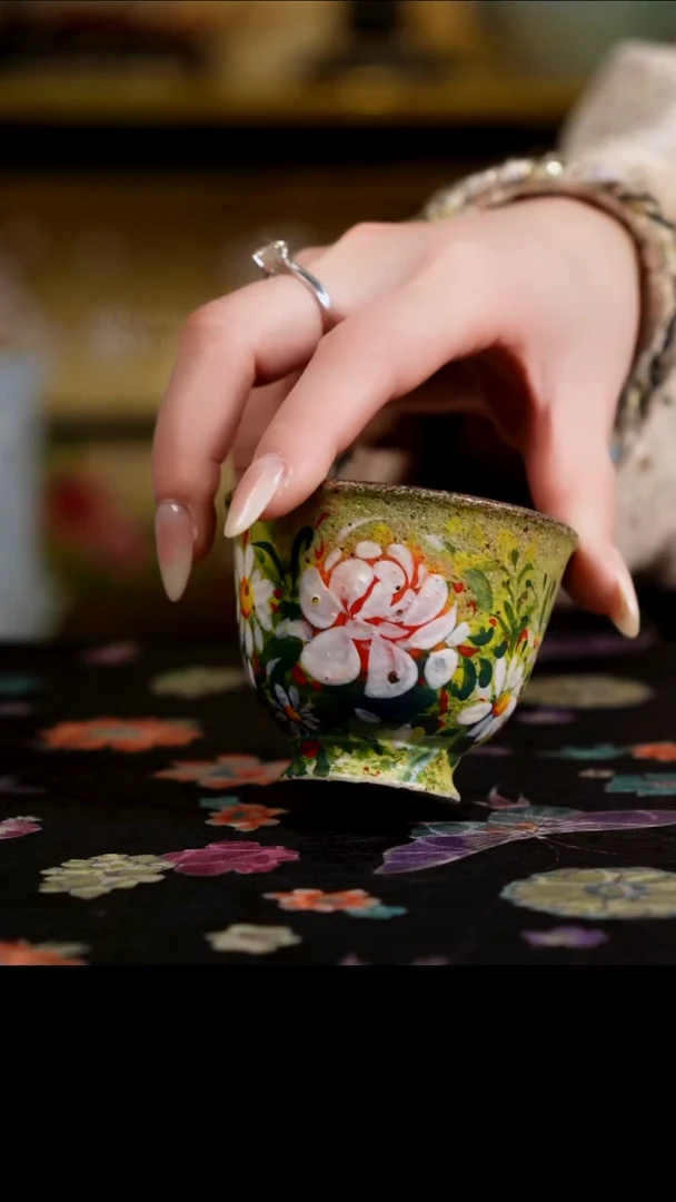 杯景德镇陶瓷杯碗柴烧多人