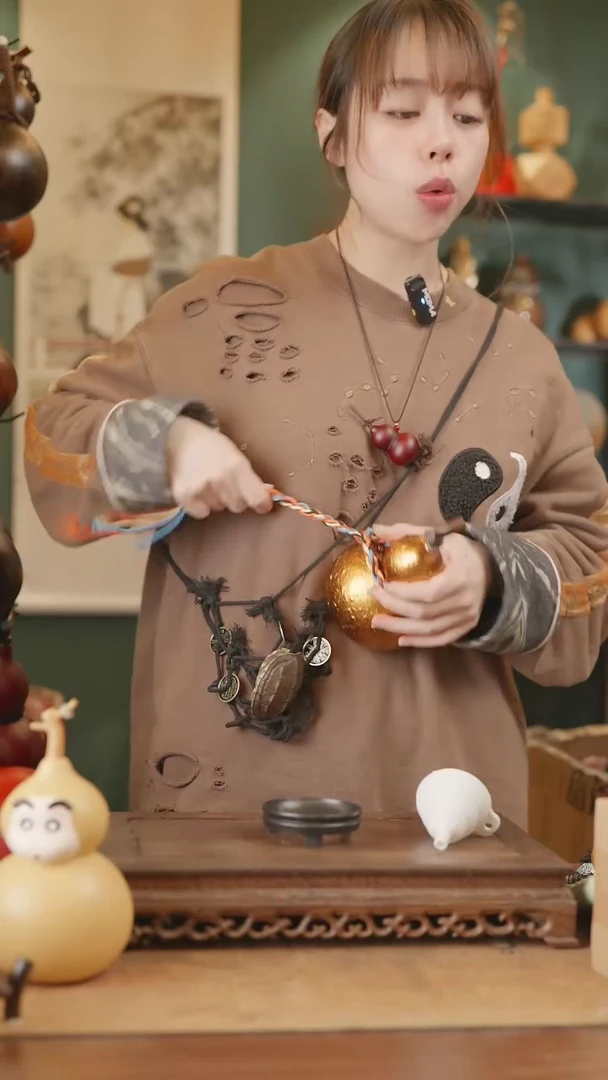 【闪购商品】233号精品天然大漆工艺防渗内胆酒葫芦~