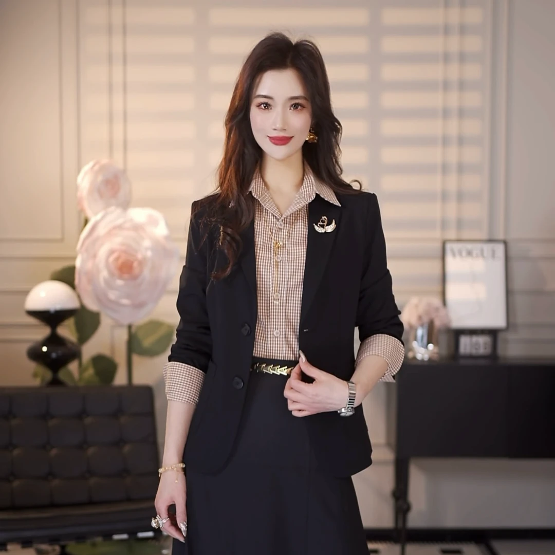 AMASS/阿玛施气质新款经典招牌简约通勤收身西装外套女士344511