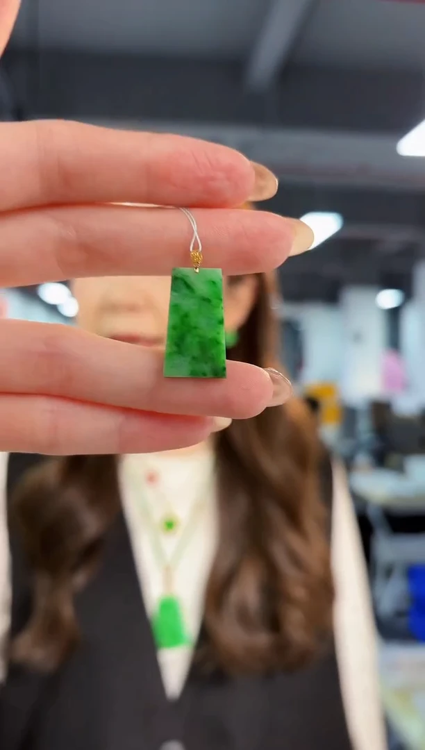 【闪购商品】翡翠颈饰18K金镶嵌缅料A货/支持复检/一件